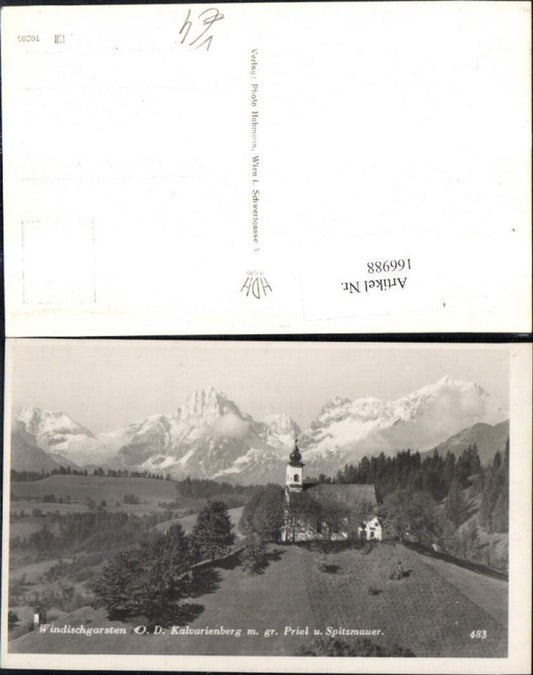 166988,Windischgarsten Kalvarienberg m. gr. Priel u. Spitzmauer pub Photo Hubmann 483