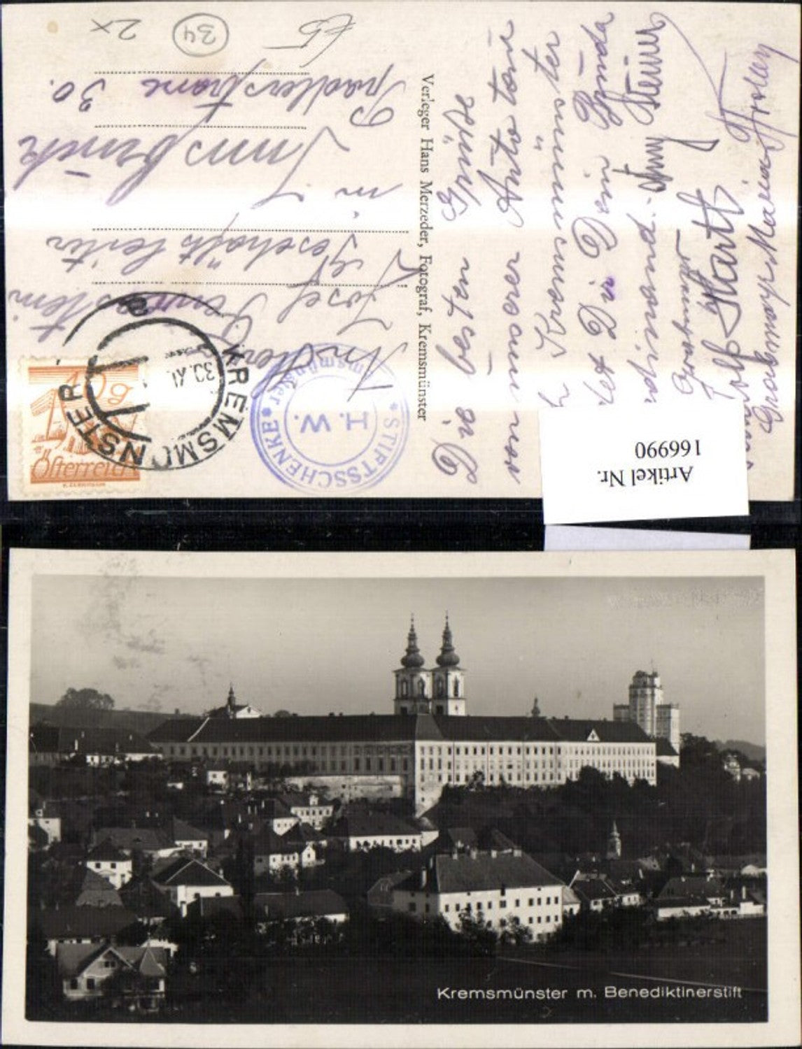 166990,Kremsmünster m. Benediktinerstift