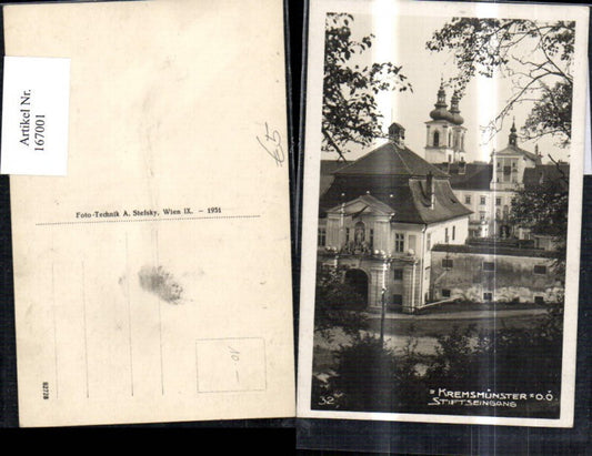 167001,Kremsmünster Stiftseingang