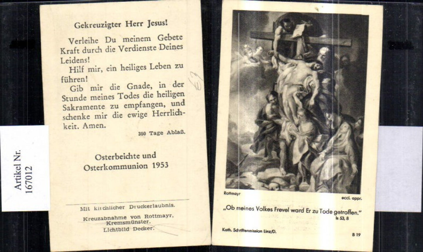 167012,Kremsmünster Osterbeichte 1953