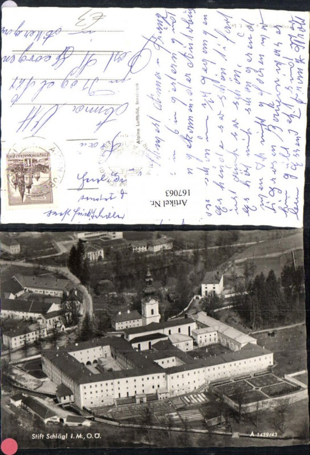 167063, Aerial photograph of Schlägl Abbey, Aigen