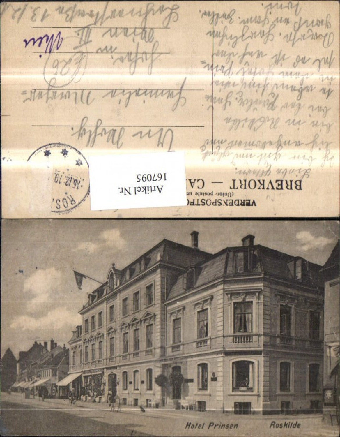 167095,Roskilde Hotel Prinsen 1919