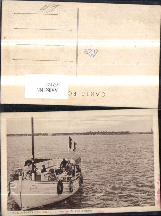 167121,Ronce les Bains L courrier de Ille d Oleron Schiff Boot m. Personen