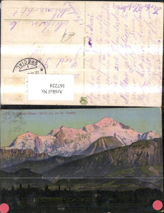 167224,Le Mont Blanc vu de Geneve