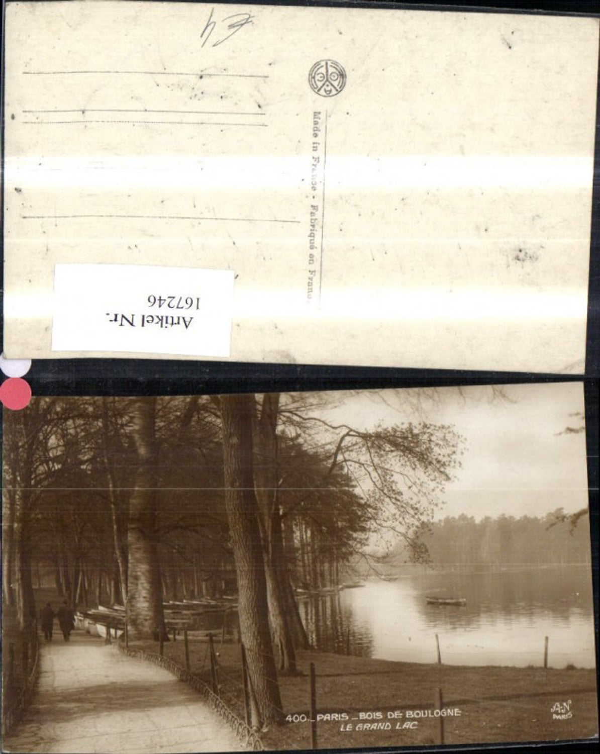 167246,Paris Bois de Boulogne Le Grand Lac Boote