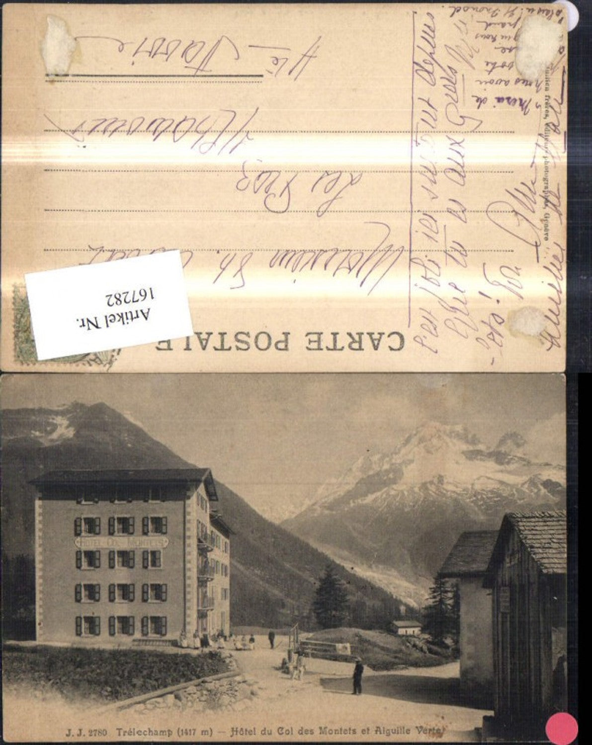 167282,Trelechamp Hotel du  Col des Montets et Aiguille Verte