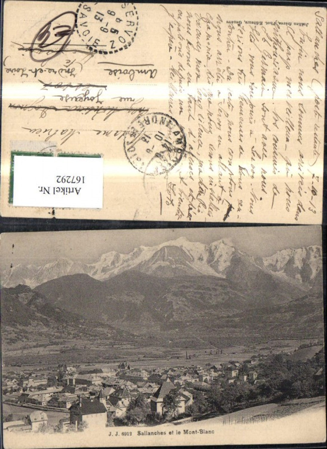 167292,Sallanches et le Mont Blanc 1913
