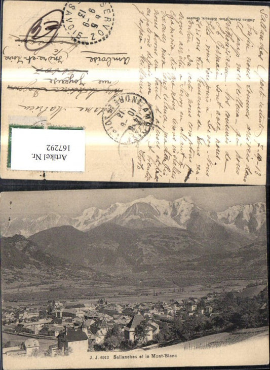 167292,Sallanches et le Mont Blanc 1913
