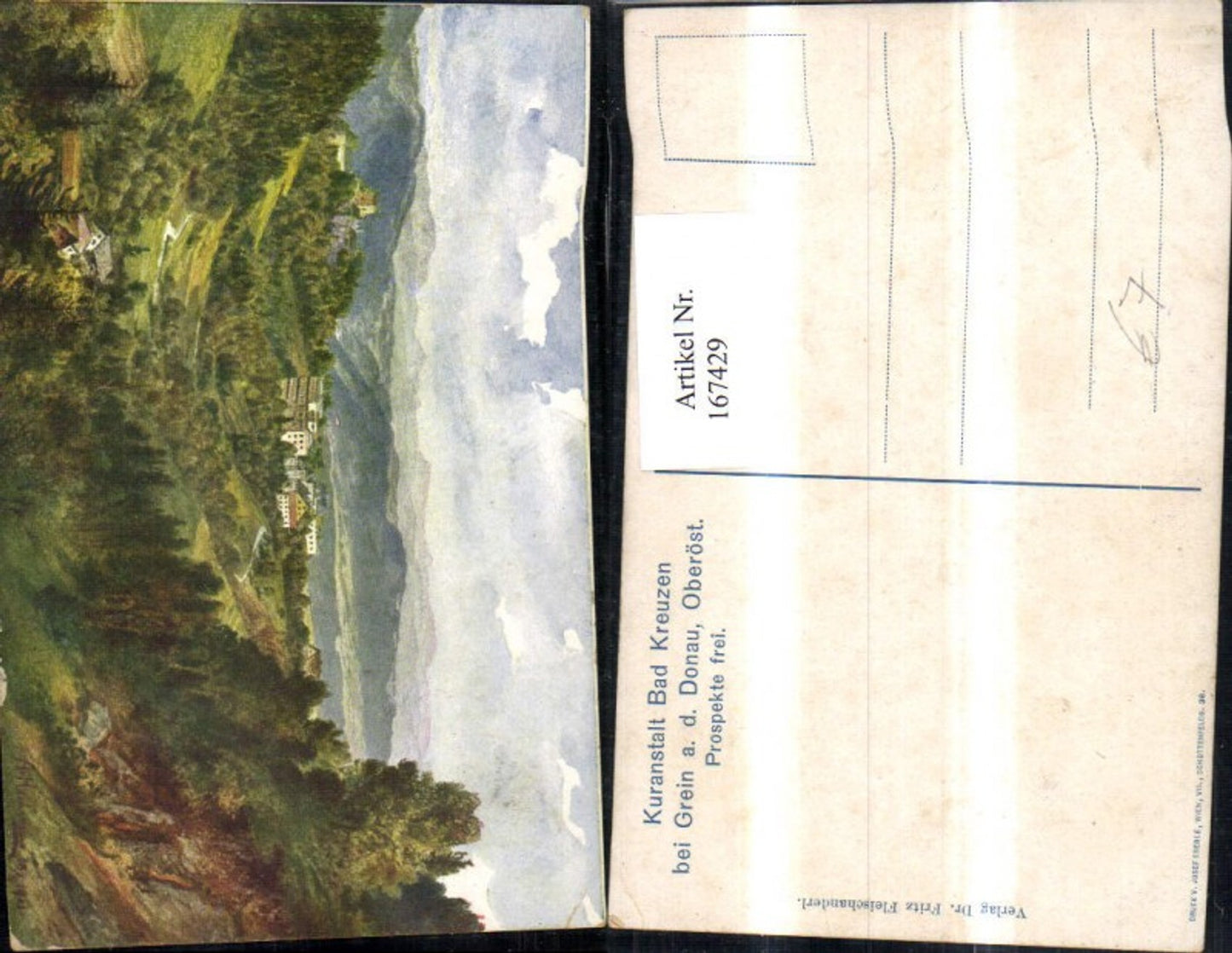 167429,Künstlerkarte Bad Kreuzen b. Grein A. Hartmann