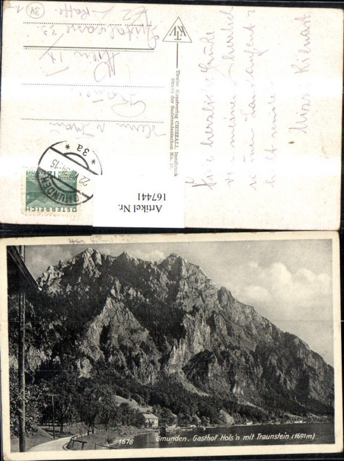 167441,Gmunden Gasthof Hols´n m. Traunstein