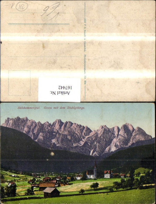 167442,Salzkammergut Gosau m. d. Stuhlgebirge Totale pub Brandt 204