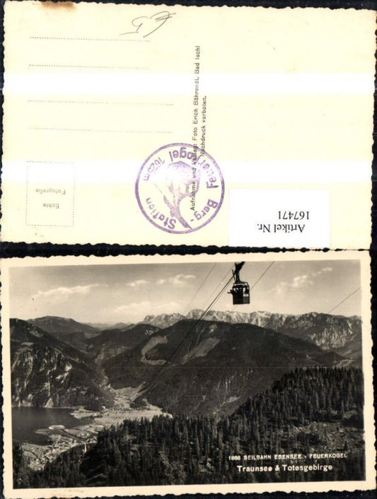 167471,Ebensee Feuerkogel Traunsee Totesgebirge Seilbahn