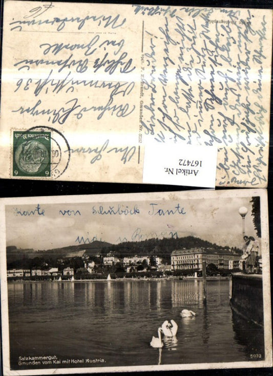 167472,Salzkammergut Gmunden v. Kai m. Hotel Austria