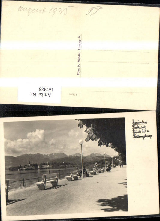 167488,Gmunden Blick auf Schloss Orth u. Höllengebirge