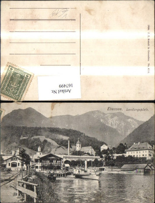 167499,Ebensee Landungsplatz Dampfer pub Brandt 4554