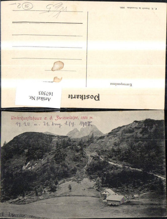 167503,Gosau Unterkunftshaus a. d. Zwieselalm pub Brandt 1652