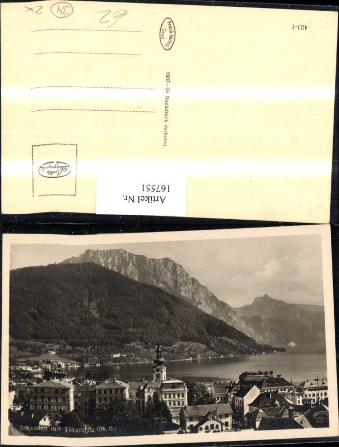 167551,Gmunden m. Traunstein Totale