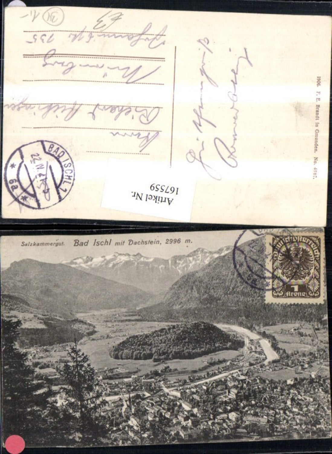 167559,Salzkammergut Bad Ischl m. Dachstein Totale