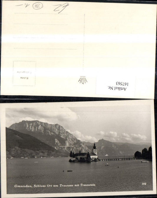 167563,Gmunden Schloss Orth a. Traunsee m. Traunstein