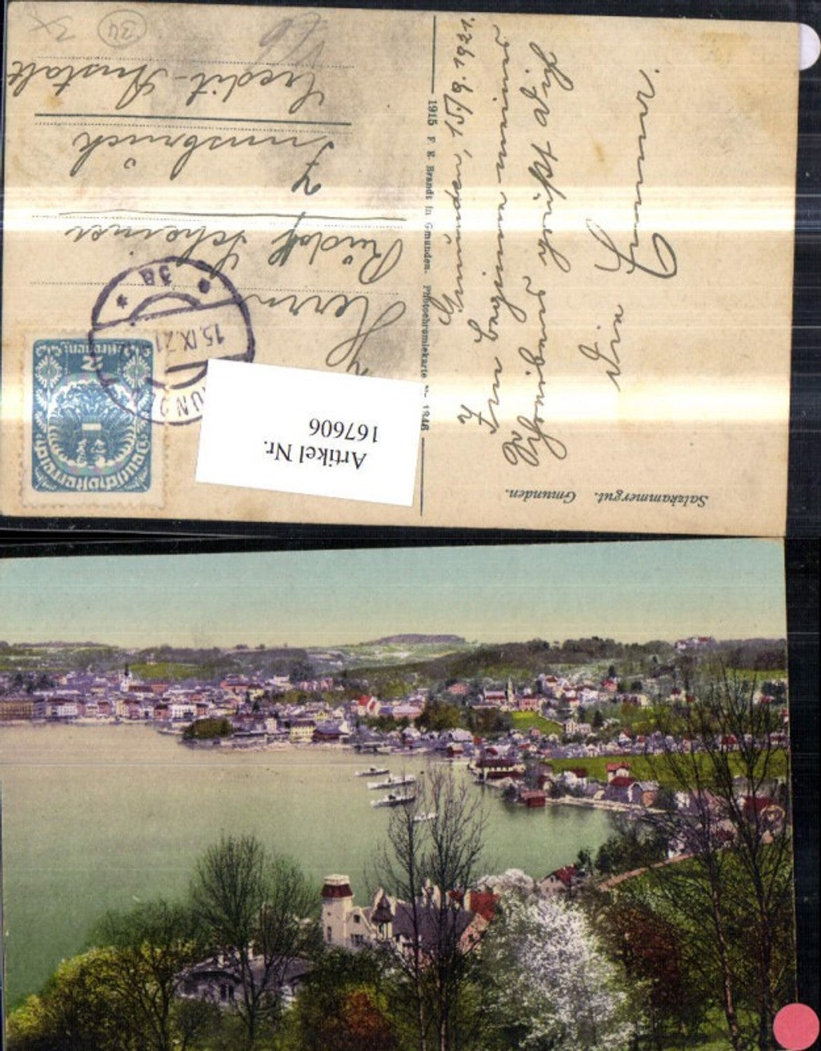 167606,Salzkammergut Gmunden Totale pub Brandt 1346