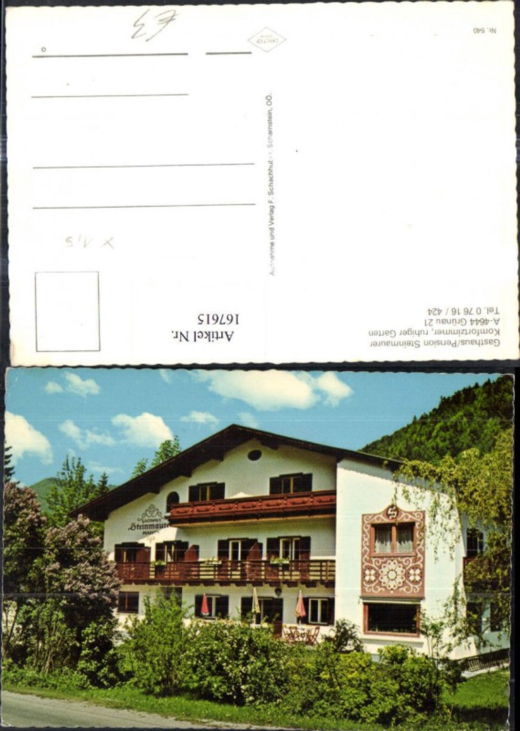 167615,Grünau Gasthaus Pension Steinmauerer