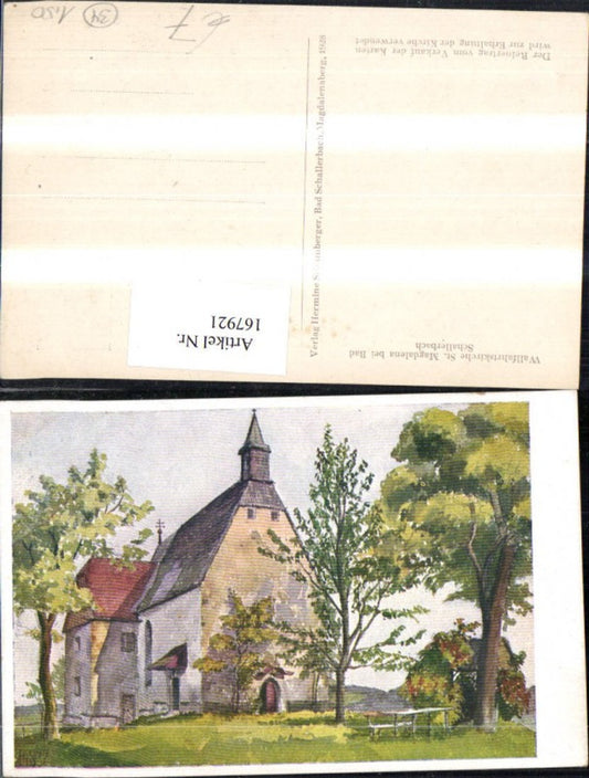 167921,Bad Schallerbach Wallfahrtskirche St. Magdalena Künstlerkarte