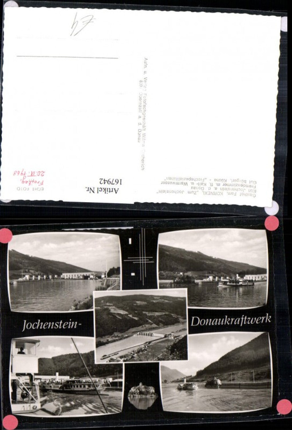 167942, Jochenstein ad Donau Gasthof Fam. Kornexl To the Jochenstein Danube power station multi-image map