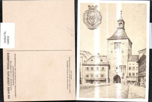 168024,Vöcklabruck Liedertafel Künstlerkarte Ludwig Bürgel