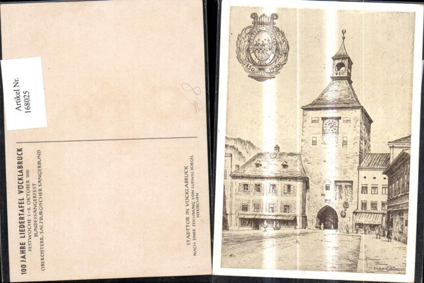 168025,Vöcklabruck Liedertafel Künstlerkarte Ludwig Bürgel