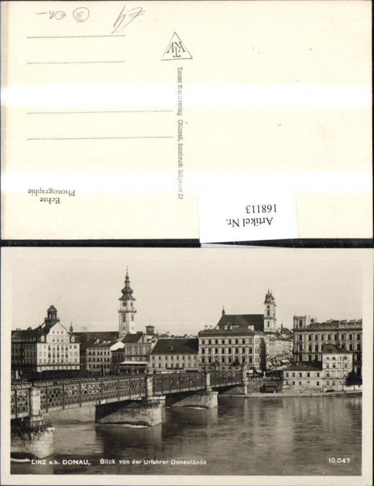168113,Linz Blick v. d. Urfahrer Donaulände m. Brücke