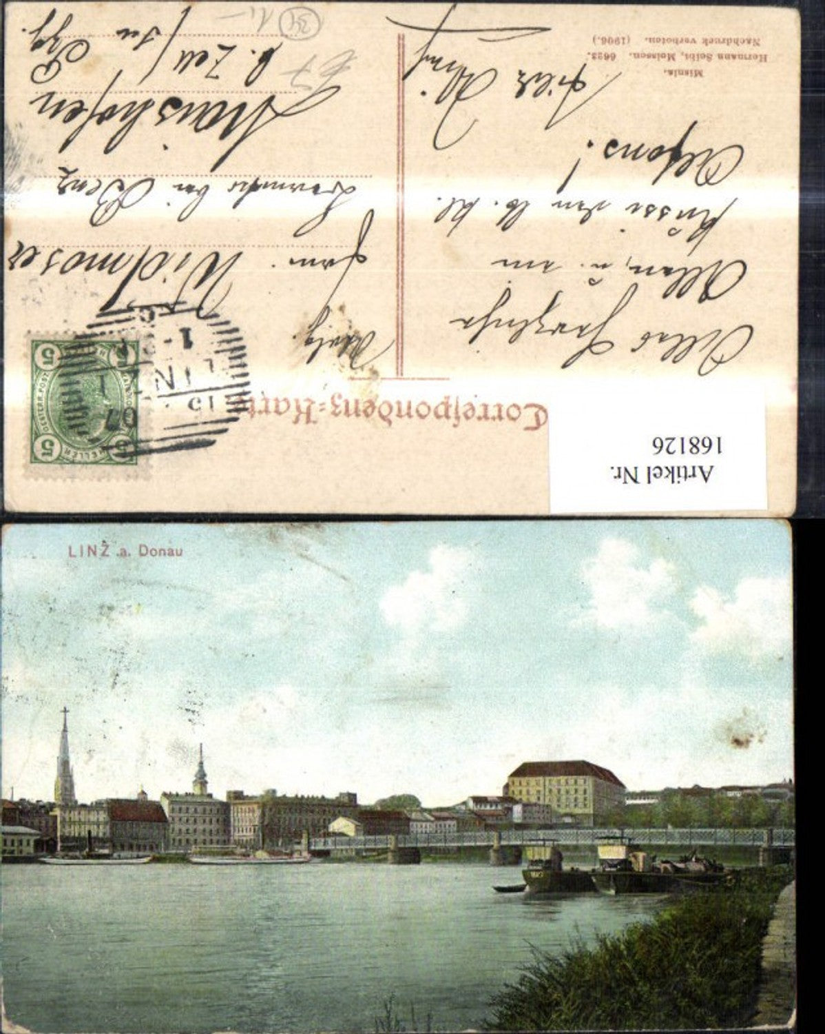 168126,Linz Ortsansicht Brücke