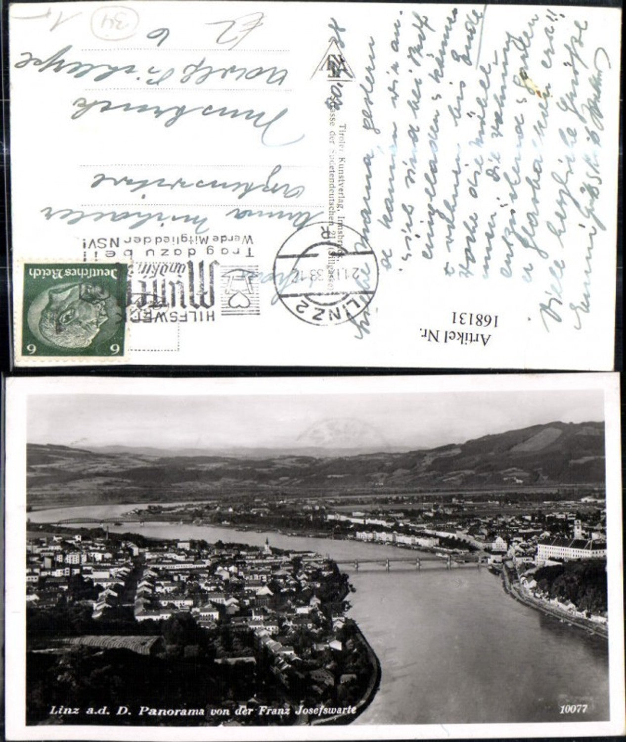 168131,Linz Panorama v. d. Franz Josefswarte Ortsansicht