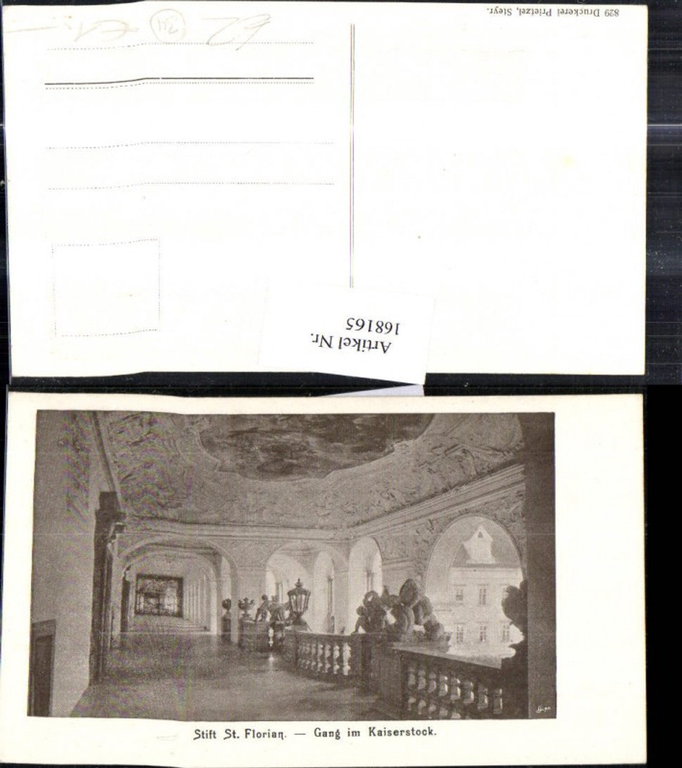 168165,St. Florian Stift Gang im Kaiserstock