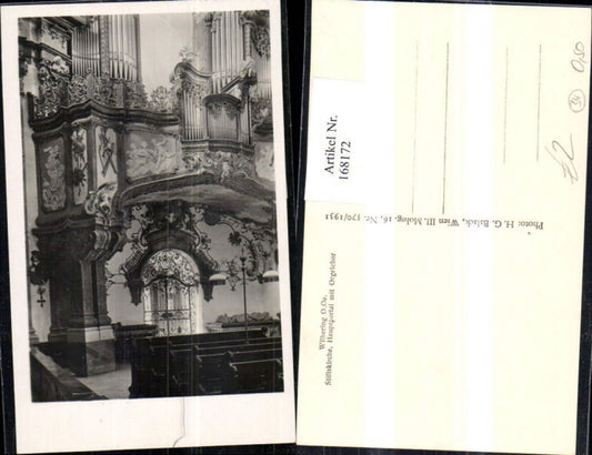 168172,Stift Wilhering Stiftskirche Hauptportal m. Orgelchor