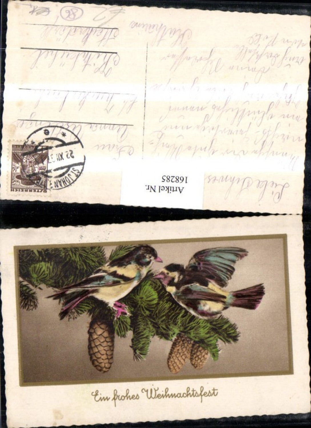 168285, Christmas bird birds fir branch pine cone