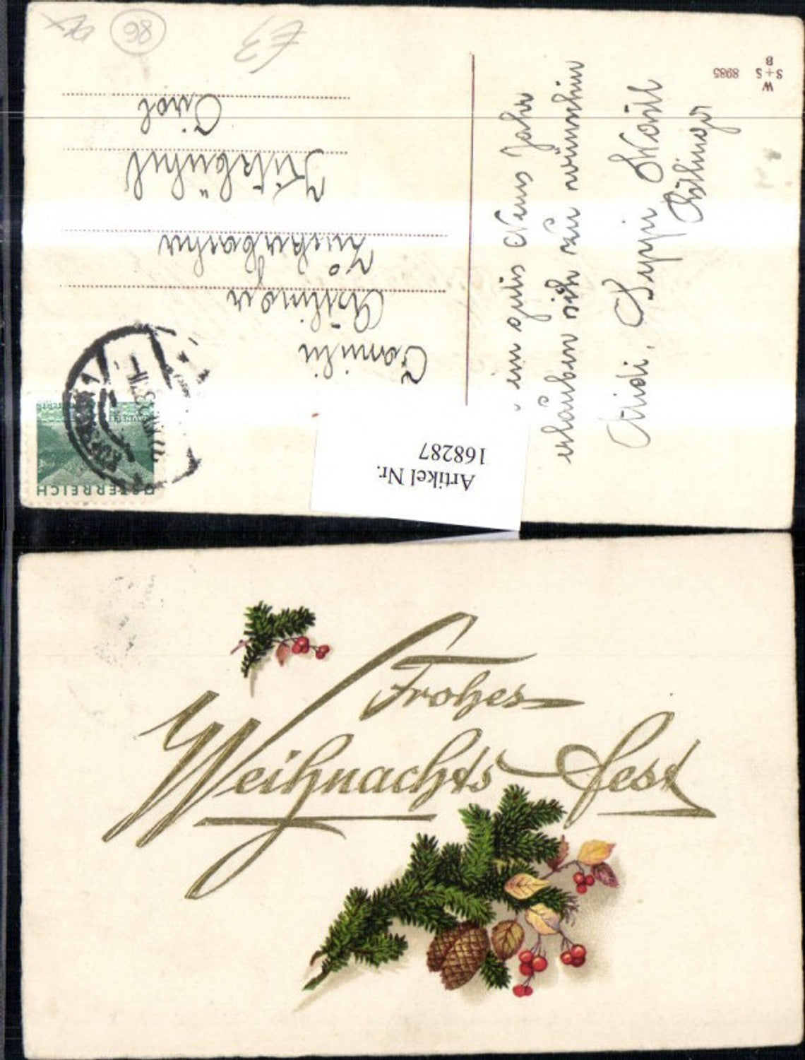 168287, Christmas embossing fir branches pine cones leaves