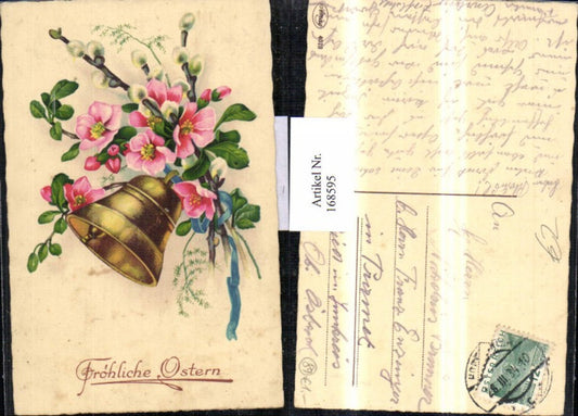 168595, Easter bell with pink flowers pussy willow