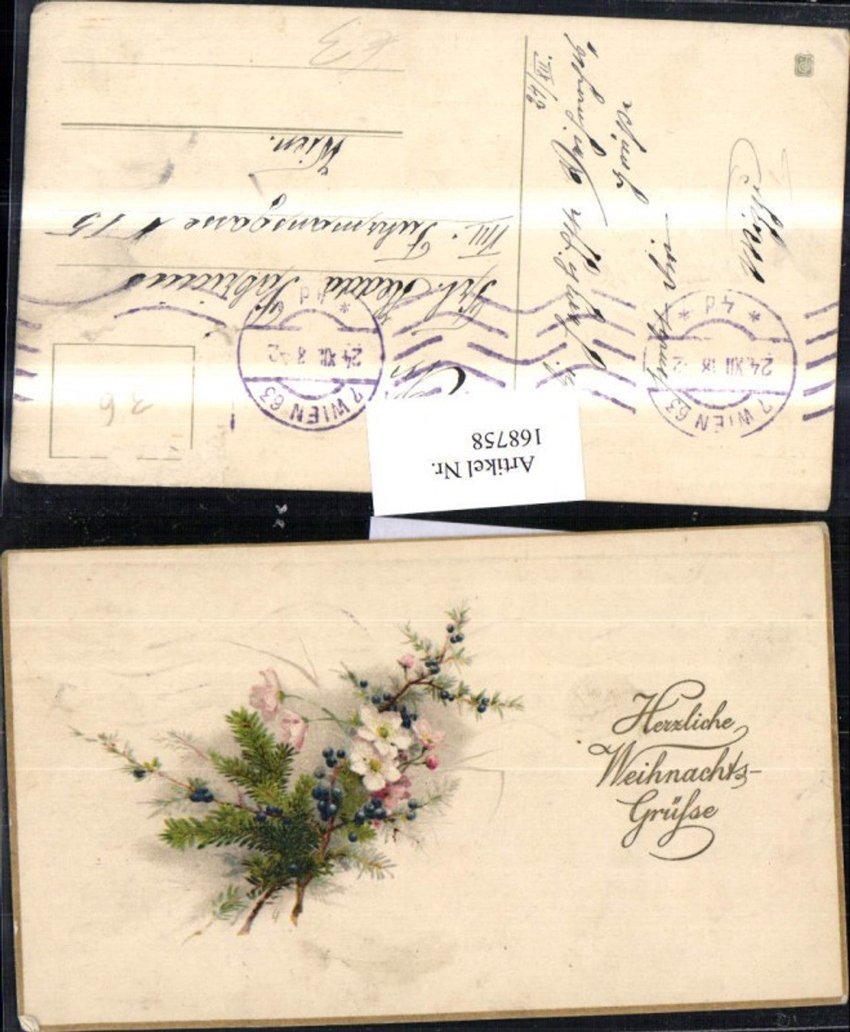 168758, Christmas fir branch flowers