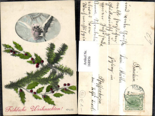 168856, Christmas fir branch mistletoe branches angel