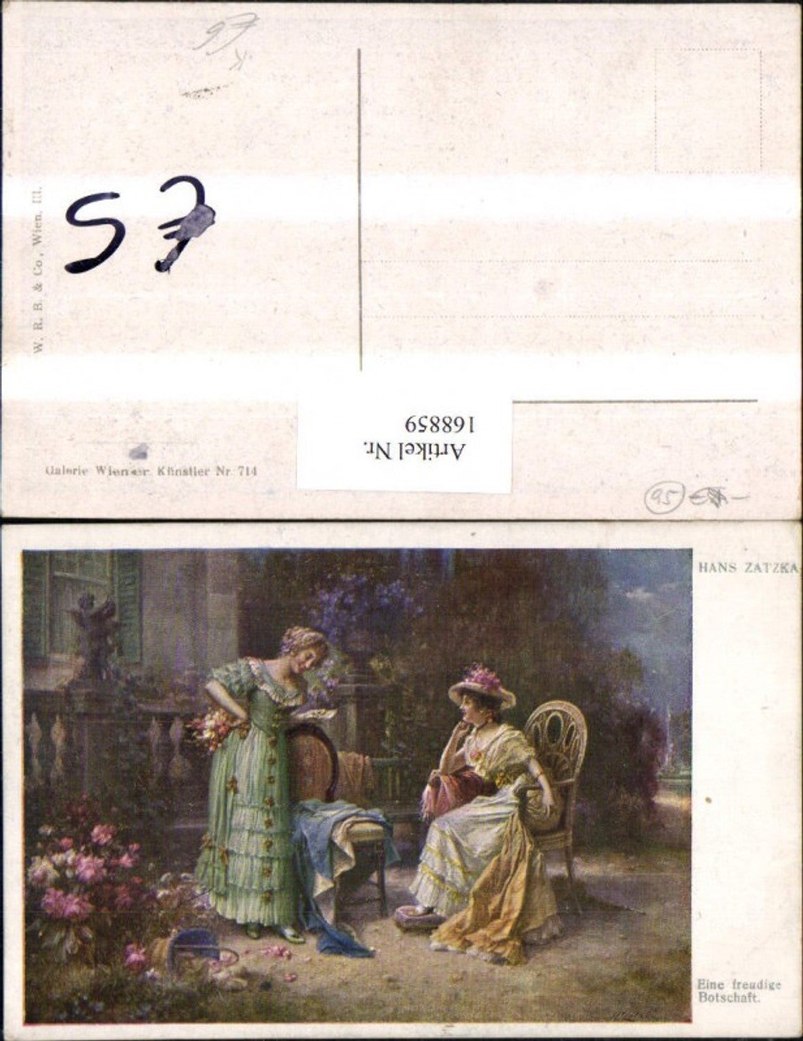 168859,Hans Zatzka Eine freudige Botschaft Frauen Brief
