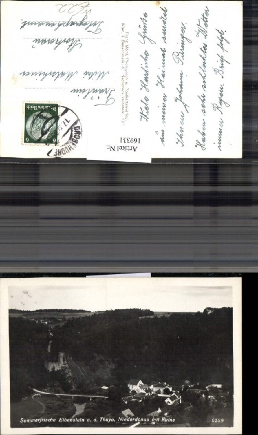 169331,Raabs a.d. Thaya Eibenstein Niederdonau mit Ruine