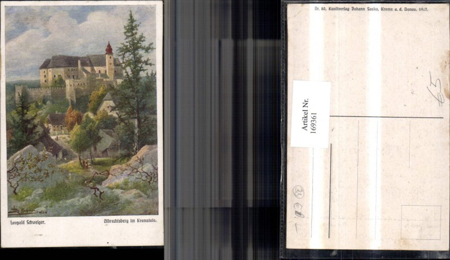 169361,Krems Albrechtsberg im Kremstale Ortsansicht Künstlerkarte Leopold Schweiger