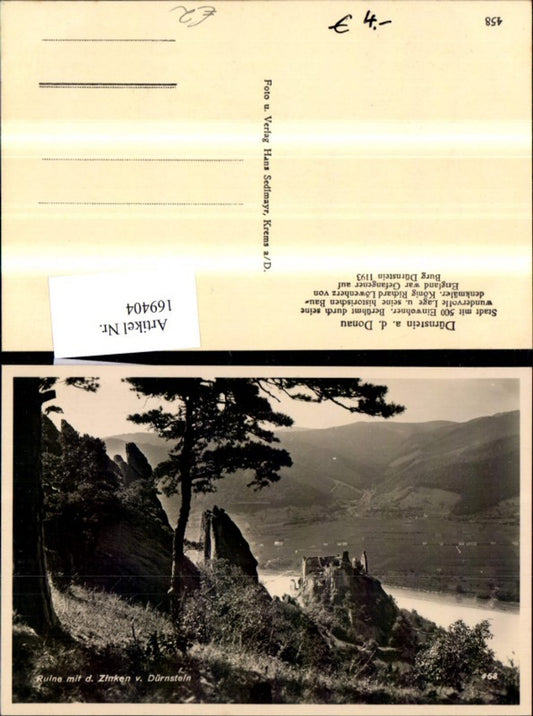 169404,Dürnstein a. d. Donau Ruine m. Zinken