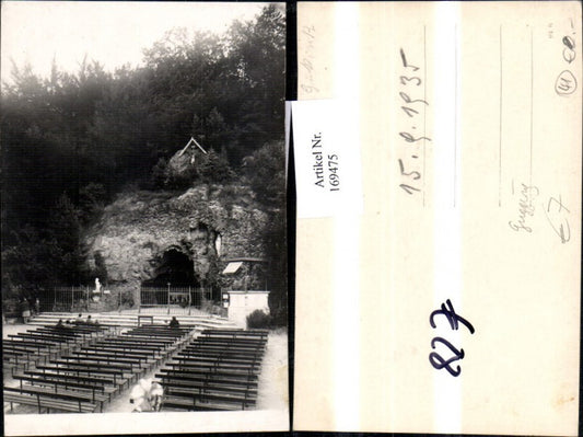 169475,Foto Ak Maria Gugging Lourdesgrotte im Wienerwald 1935