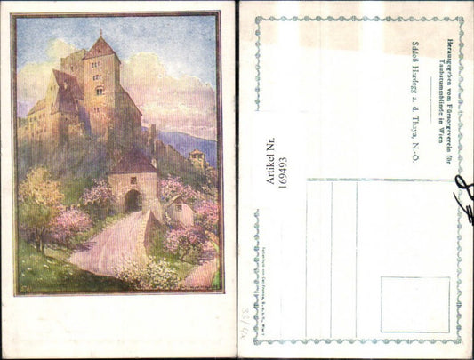 169493,Hardegg Schloß Hardegg a. d. Thaya Künstler Ak sign R. Moser