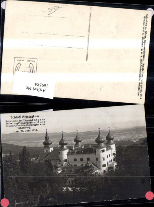 169584,Artstetten Schloss u. Gruft d. Erzherzog Franz Ferdinand u. Herzogin v. Hohenberg Maria Taferl