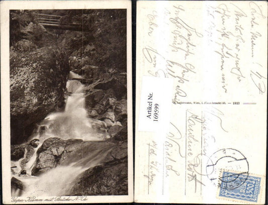 169599,Ysperklamm Ysper m. Brücke Wasserfall