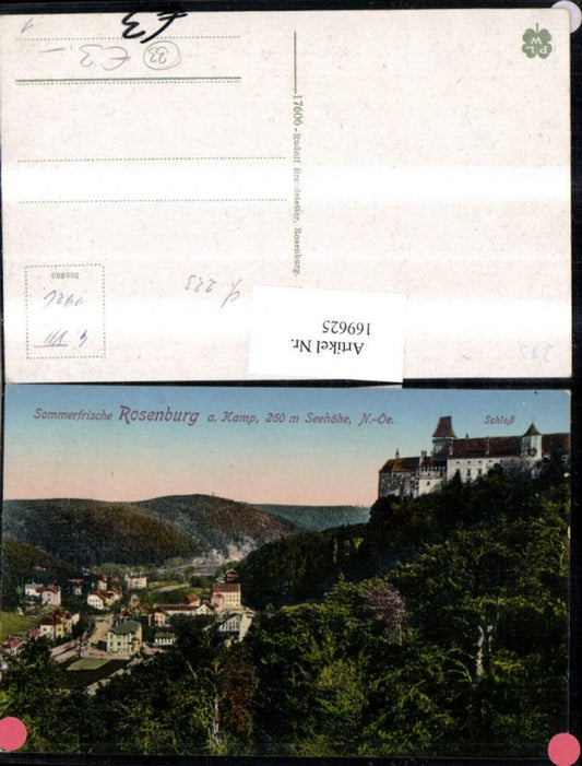 169625,Rosenburg a. Kamp Ansicht Schloß 1926