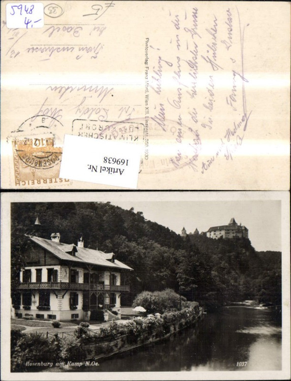 169638,Rosenburg a. Kamp Ansicht m. Burg