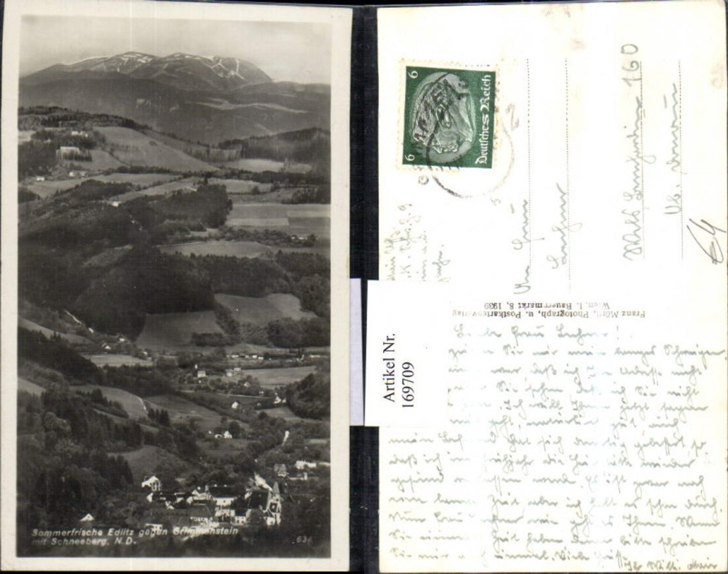 169709,Edlitz gegen Grimmenstein m. Schneeberg Totale